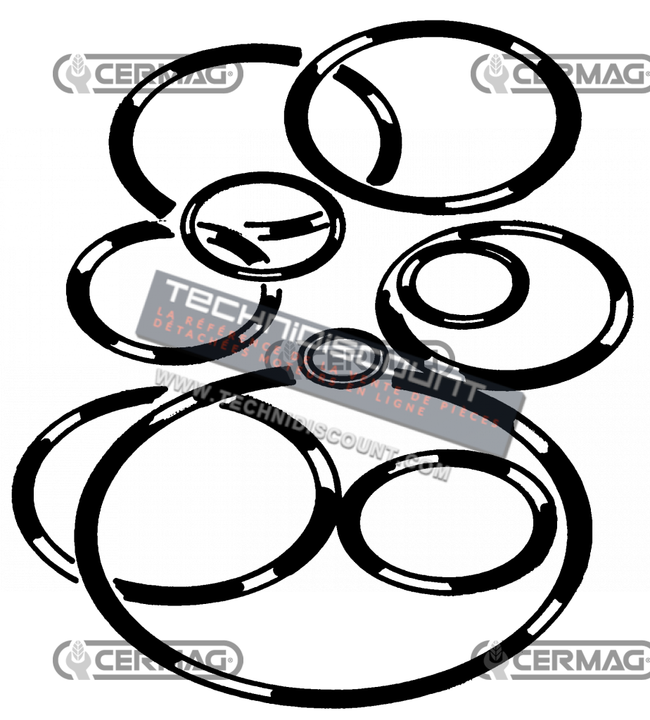 KIT JOINTS DE RELEVAGE POUR TRACTEUR FIAT NEW HOLLAND SOMECA - CERMAG 11486 OEM 1930089