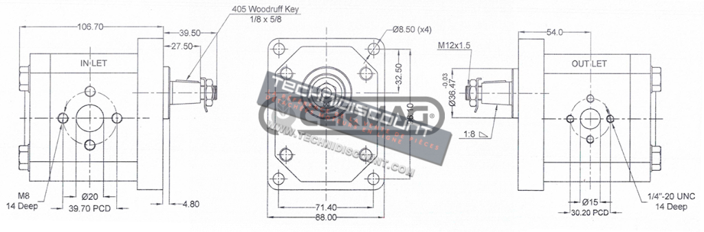 Pompe hydraulique GROUPE 2  CERMAG 95140 OEM 5179728 8273975 1901325 1930263 44900843 5121121 5121244 5129486 5169039 8282886 359859M91 2.4529.460.0 2.4529.680.0 0.510.625.016