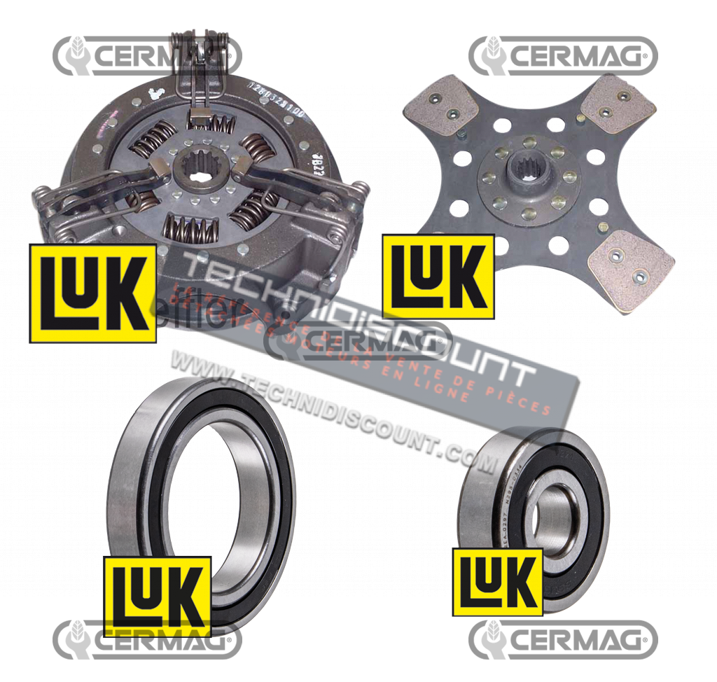 Kit embrayage JOHN DEERE Ø280mm 11'' OEM ER200707 6000105784 CLAAS/RENAULT Nectis - JOHN DEERE serie 5000G 5000GF 5000GV 5015