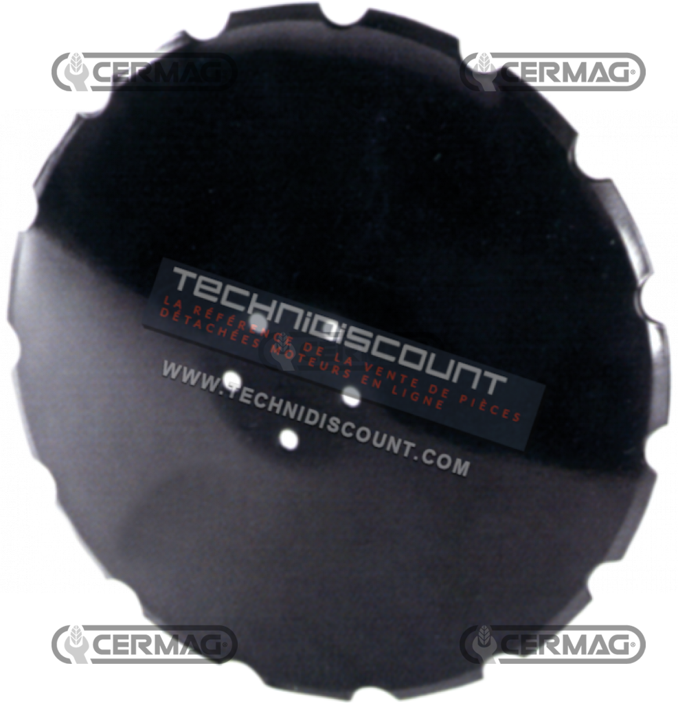 Disque de pulvériseur denté  Diamètre 560 mm Trous 5x14 mm / DISQUES POUR PULVÉRISATEUR MATÉRIEL BORO