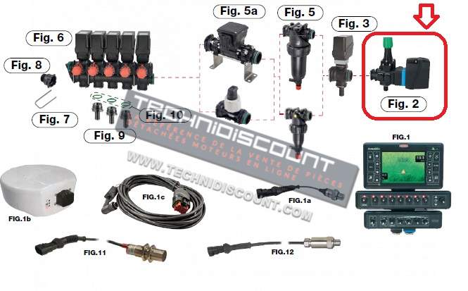 Vanne électrique de commande principale Pression 20 Bar Débit 250 l/min ARAG OEM 864050250