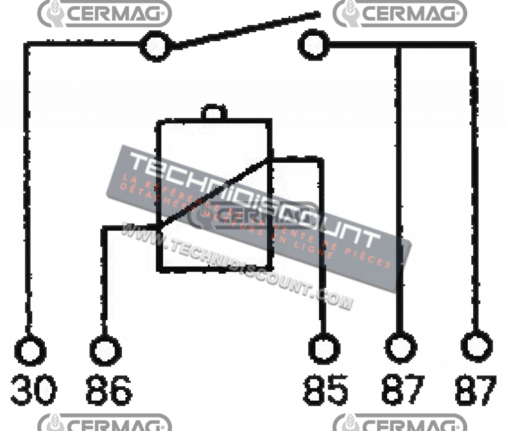 Relai COBO 18.0244.000 12V / 40A - CERMAG 36940 OEM 06350853