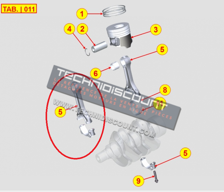 Bielle LDW492 LOMBARDINI 1526309 KOHLER ED0015263090-S