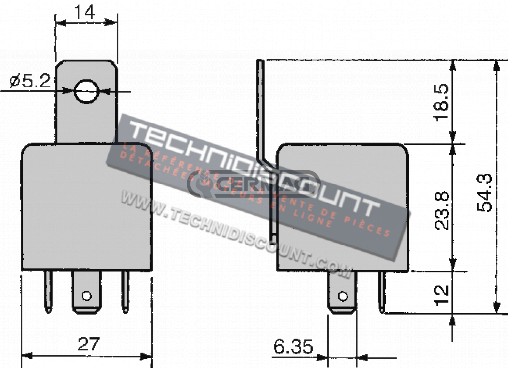 Relai 12V - 40/30A COBO 18-0224-0000 / 18-0224-0000-01 / 18.0224.0000 / 1802240000 / Ref. Boite COBO 1027089