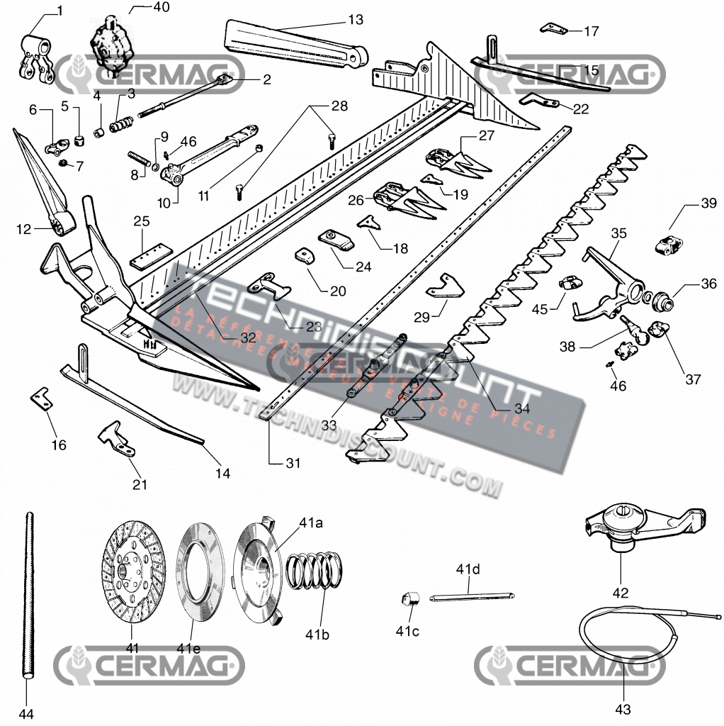 Disque Embrayage pour motofaucheuses BCS 622 - OEM BCS 590024260 / CERMAG 15328 - Ø178x133