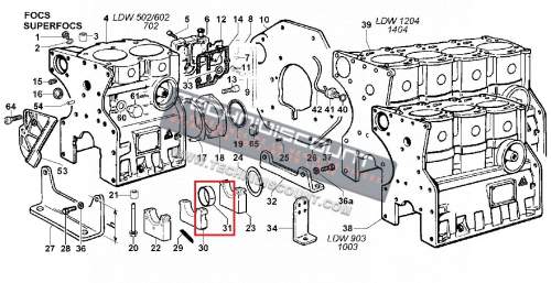 Coussinet ligne LDW602 LDW702 LDW903 LDW1003 LDW1204 LDW1404 FOCS LOMBARDINI - DEUTZ F2M1008 F3M1008 F4M1008 LOMBARDINI 1611193 KOHLER ED0016111930-S - STD 8061620 ; 8061 620 ; ED0080616200  ; ED0080616170 ; 8061617 ; 8061 617