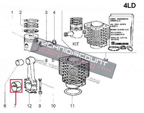 Coussinet bielle 4LD640 4LD705 LDA96 LDA97 LDA100 LDA672 LDA673 LDA674 832 833 834 LOMBARDINI Diesel - 1640024 ED0016400240-S / FIN024CR_STD