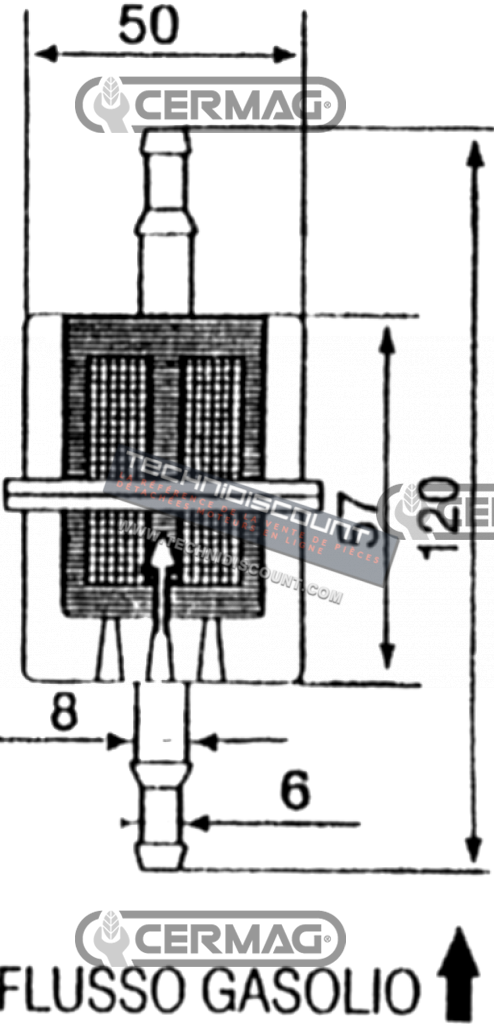 PRE-FILTRE CARBURANT OEM 50317000 HATZ 12349 CERMAG