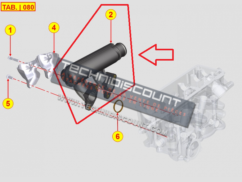 ED0024865020-S Collecteur Admission Aspiration LOMBARDINI LDW492DCI LDW442CRS / LDW492 DCI & LDW442 CRS Origine LOMBARDINI KOHLER