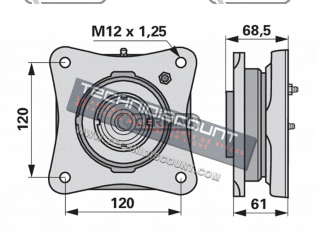 Support coussinet H60 MASCHIO M43400468 / CERMAG 57493