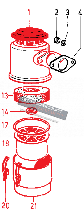 Filtre air complet 4LD820 LOMBARDINI 3700141 / ED0037001410-S (Ex. 3702016)