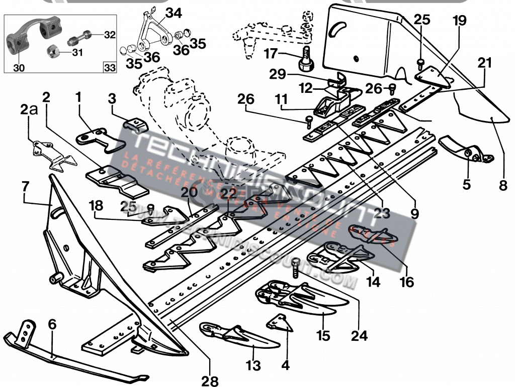 OEM 590.48506.6 - PIECE DE RECHANGE POUR MOTOFAUCHEUSES BCS 600 - 700 TYPE "CENTRALE" - CERMAG 45574