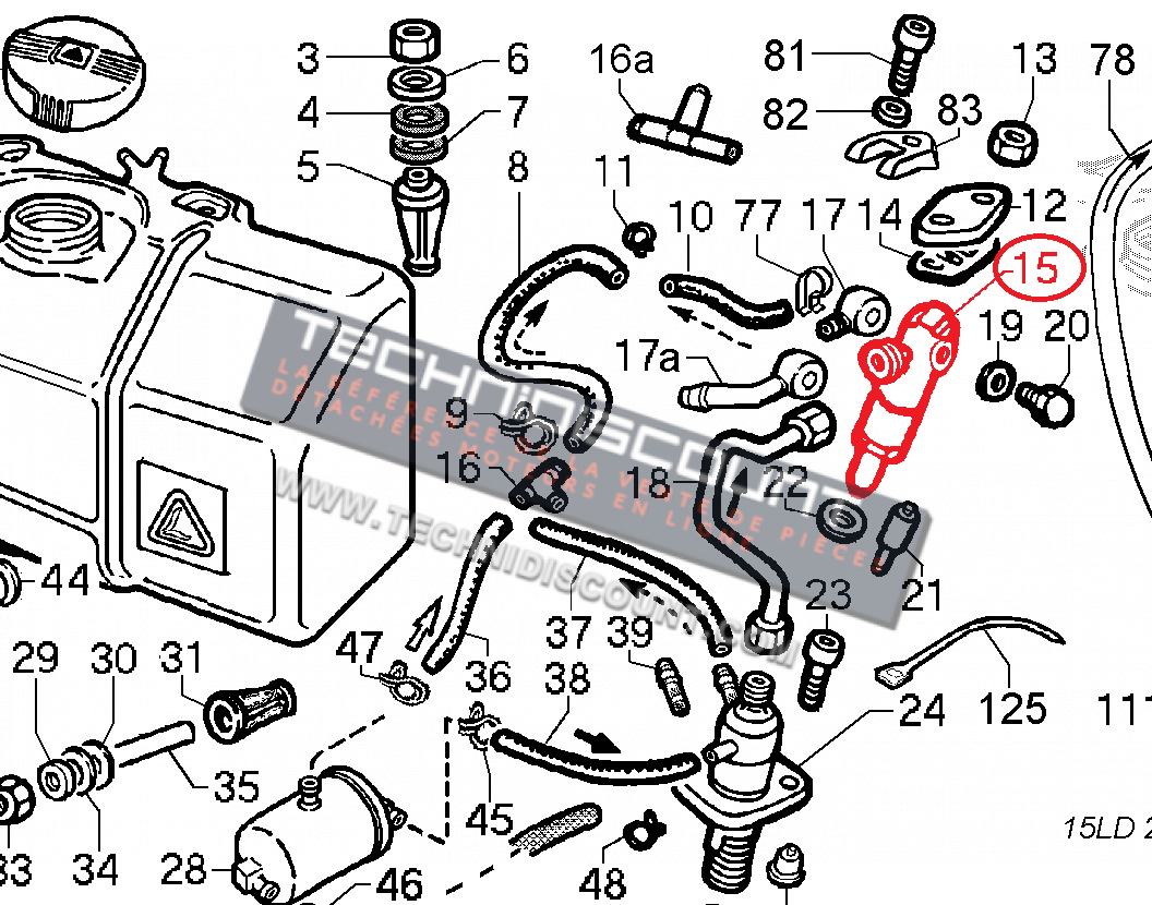 Injecteur complet 5010054 LOMBARDINI 15LD400 KOHLER ED0050100540-S STANADYNE 35516