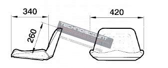 Siège de tracteur agricole type standard marque COBO / Siège sans glissières et sans accoudoirs de marque COBO