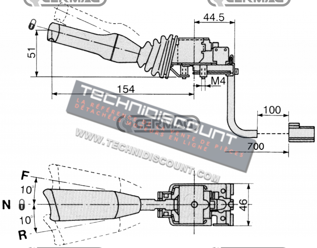 Contacteur / Commodo CERMAG 35959 - 82002364 82010860 82034514 82025887 / Pour FIAT NEW HOLLAND série M TL TM TS