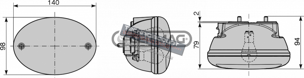 Feu arriere Droit / Gauche Case NewHolland 84245244 ARGO 4215005M91 ZETOR 19.351.907 / Feu arrière COBO - CERMAG