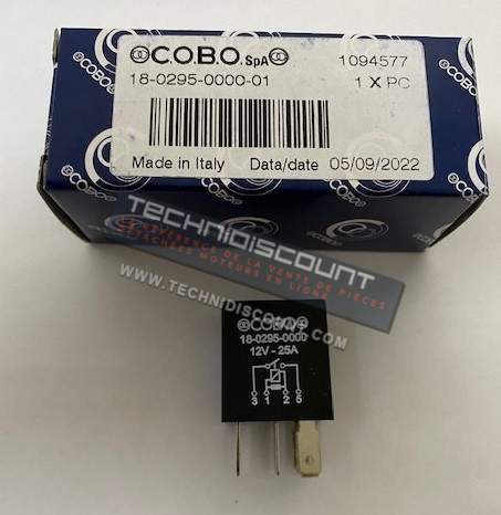 Micro relais On- Off- 4 broches 12V-30A COBO 18-0295-0000 / 18.0295.0000 / 1802950000 / Boite COBO 1094577