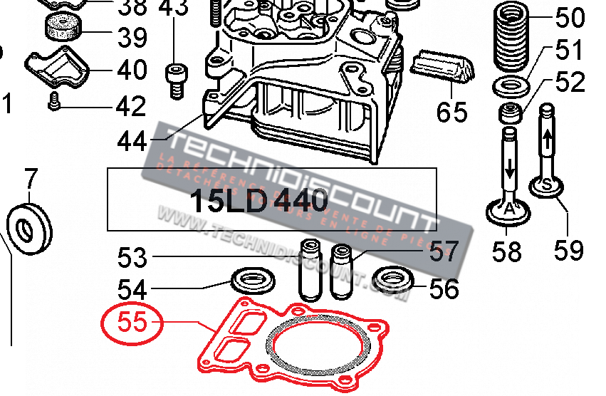 Joint culasse 15LD440 LOMBARDINI KD440 KOHLER Ø86.50mm  LOMBARDINI