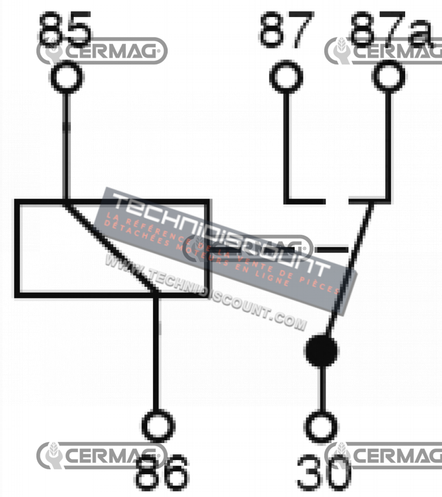 Relai 12V - 40/30A COBO 18-0224-0000 / 18-0224-0000-01 / 18.0224.0000 / 1802240000 / Ref. Boite COBO 1027089