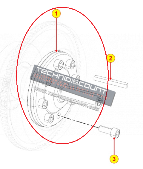 Prolongement arbre cylindrique 1" LOMBARDINI 1111127 KOHLER ED0011111270-S Moteur LDW602 LDW702 KDW702 LDW903 LDW1003 KDW1004 LDW1204 LDW1404 KDW1404