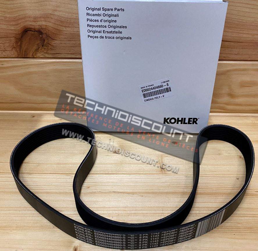 Courroie Poly-V KOHLER KDI1903 TCR - KDI2504 TCR KOHLER 2440486 KOHLER ED0024404860-S 8 PK 1143 < EPDM <