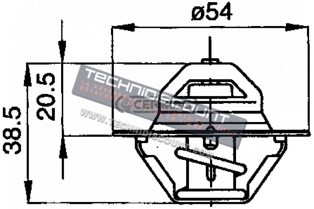 Thermostat CERMAG 12173 - PERKINS LANDINI PF52842 - FIAT - NEW HOLLAND (CNH)  4062141 - 40621714065540 - 40664154138169 - 41387695000358