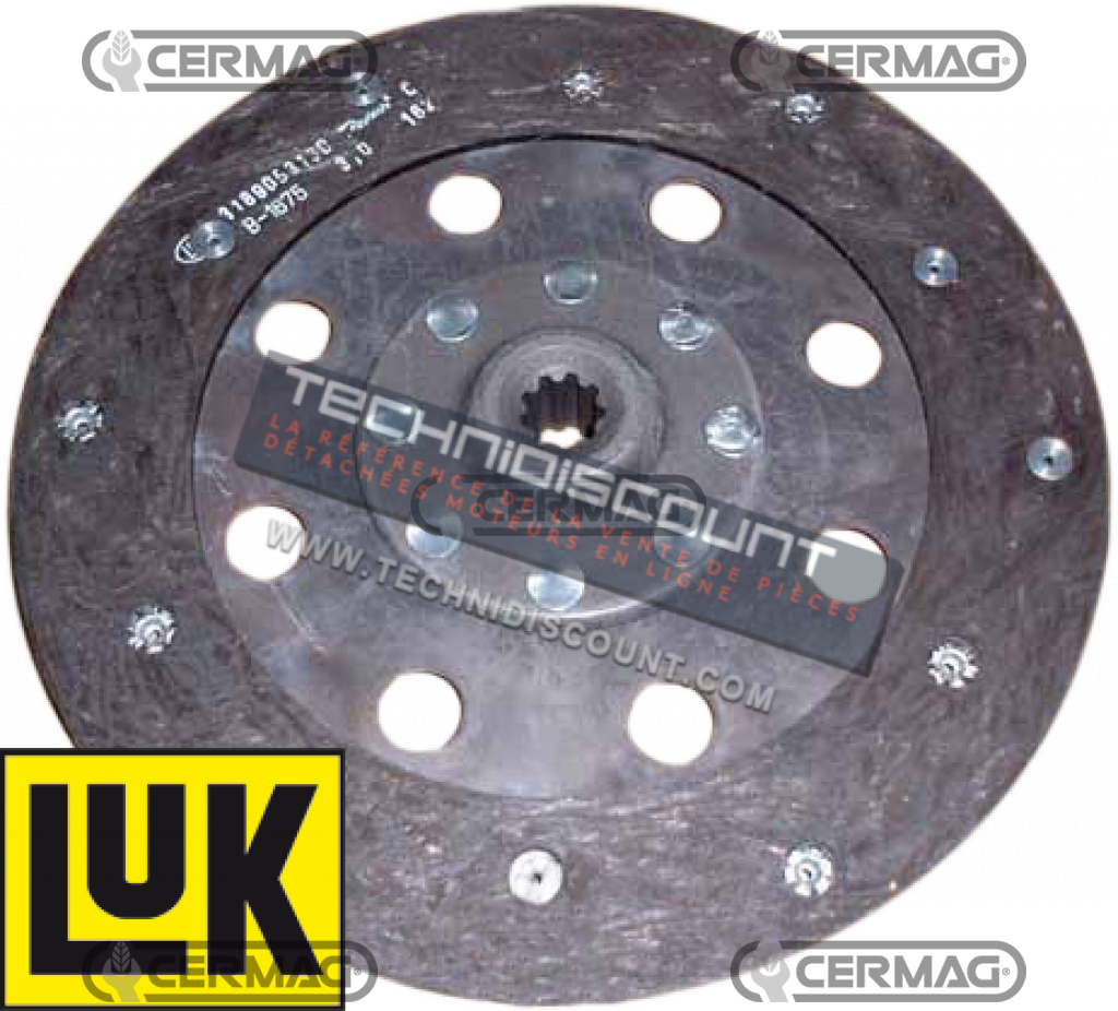 Disque Embrayage Ø225mm 14x17 Z.9 - Adaptable OEM 4202164JA 4202164M91 6510438M91 9976053 LANDINI Mc CORMICK NEW HOLLAND VALPADANA 1555