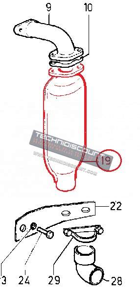 Pot échappement 3LD 4LD 5LD 9LD LOMBARDINI - Echappement Vertical 5461047 - ED0054610470-S KOHLER