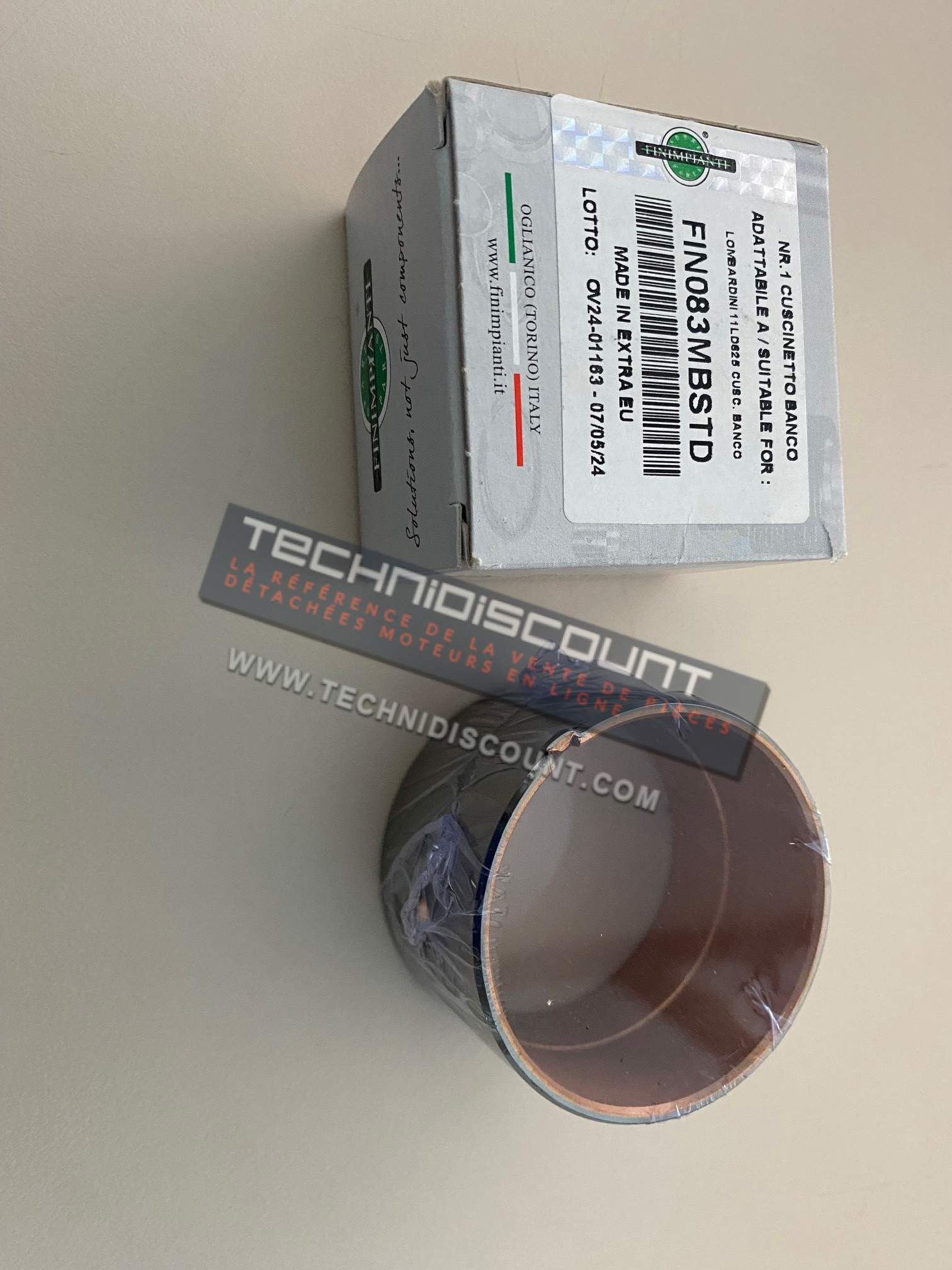 Coussinet Banc / Bague vilebrequin 11LD535-3 ; 11LD625-3 ; 11LD626-3 LOMABRDINI RUGGERNI SP420 - FIN083MB STD FINIMPIANTI