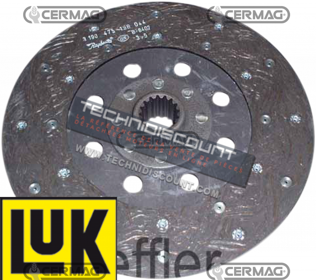 Disque Prise de Force DEUTZ LUK OEM 437.8779 ; 4378779 , 328011616 , 02940356 Ø280mm Z.16 DEUTZ DX80 DX85/A DX86 DX90/A DX92 AGROPRIMA 4.31/4.51/4.56/6.06/6.16 agroxtra 4.47/4.57/6.07/6.17 DX 4.10/4.30/4.31/4.50/4.51/4.57H/4.70/5.30/5.50/5.70/6.05