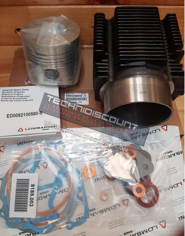 Kit cylindre piston 4LD820 LDA820 LOMBARDINI 4898005 ED0048980050-S