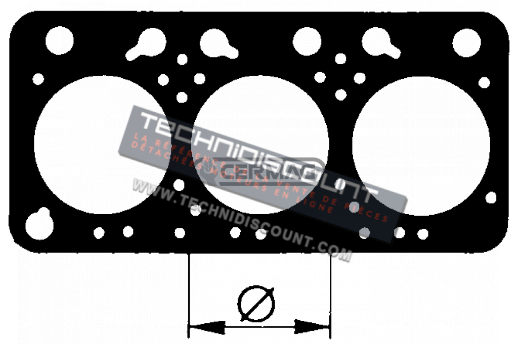Joint culasse FIAT 650DT - 655C OEM 4757269 - Ø114,50mm