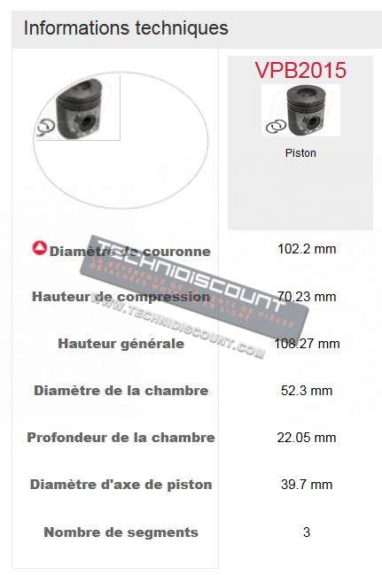 Piston complet PERKINS 1004.42 1004-42 Ref. JCB 02201805 PERKINS U5LP0058 MASSEY FERGUSON 4222949M91