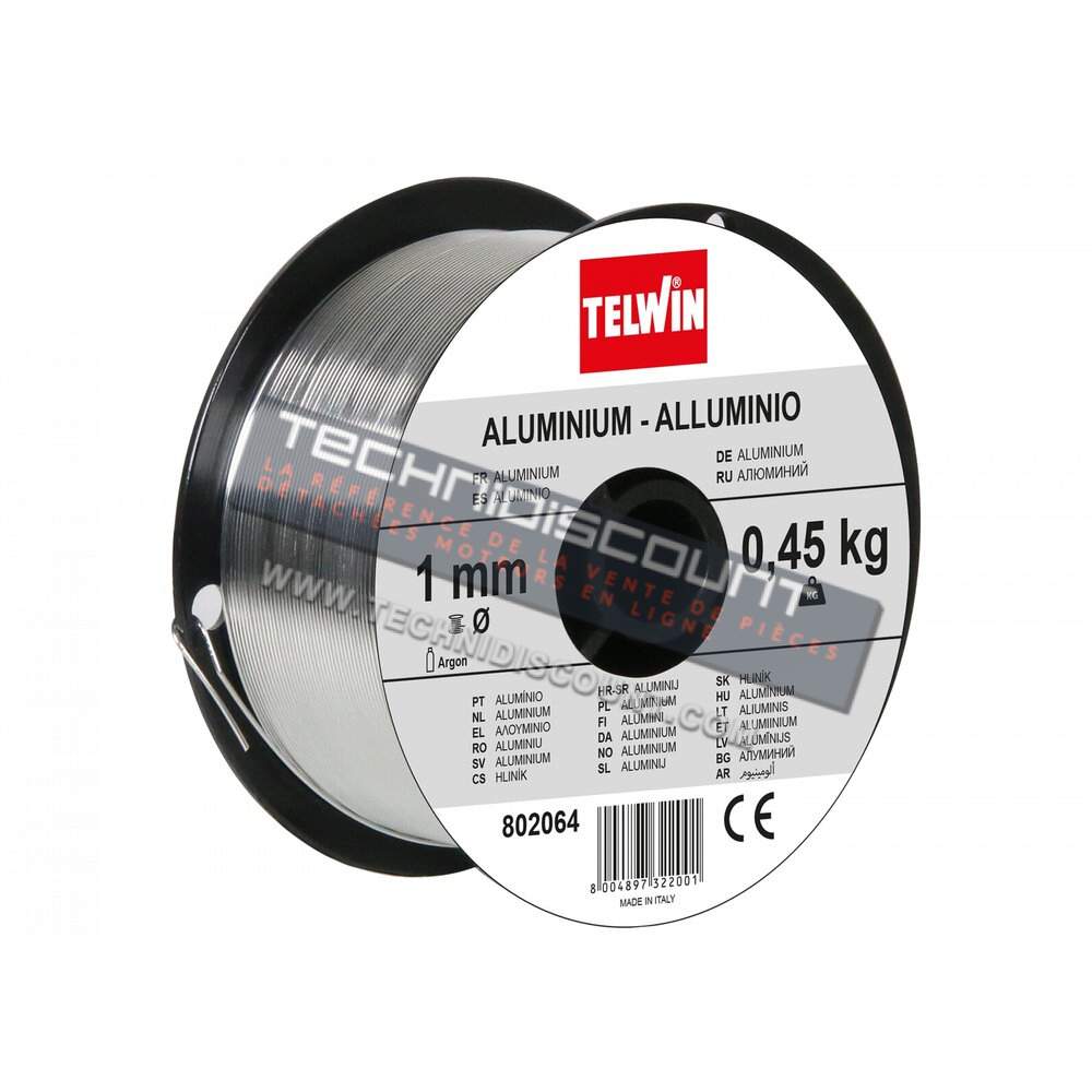 BOBINE FIL ALUMINIUM 1mm 0,45 KG TELWIN 802064