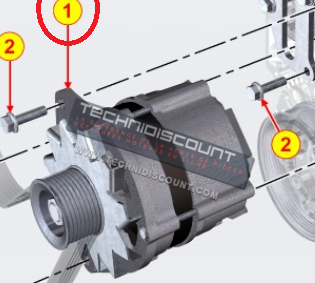 ALTERNATEUR 14V 100A POLY V 1157422 LOMBARDINI ED0011574220-S KOHLER KDI1903TCR KDI2504TCR