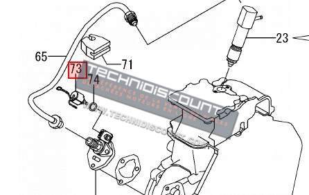 Electrovanne YANMAR 114110-76910 VALVE ASSY, FUEL CUT SOLENOID YANMAR L100N5...