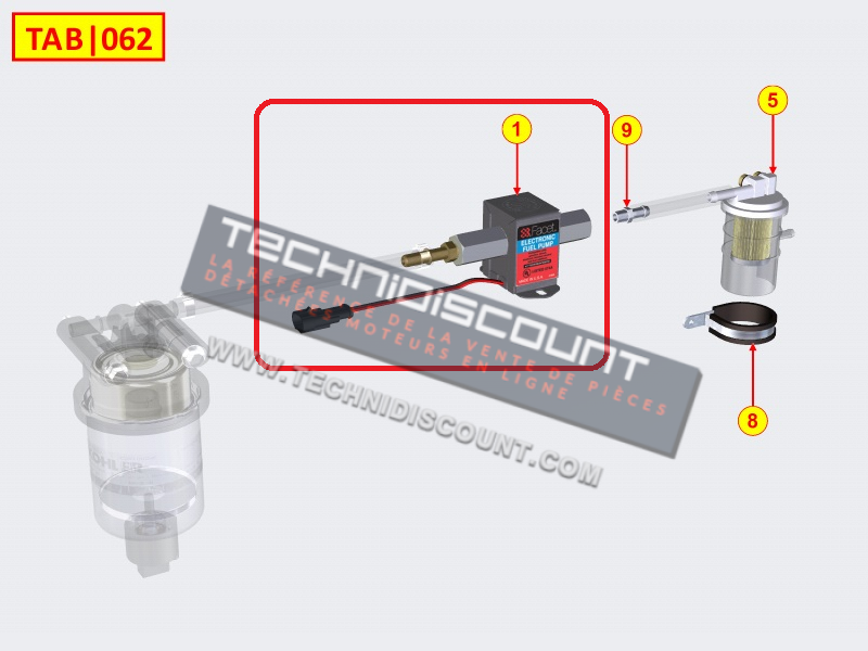 Pompe à carburant électrique Kohler (ED0065851700-S) - GENSET COMPONENTS