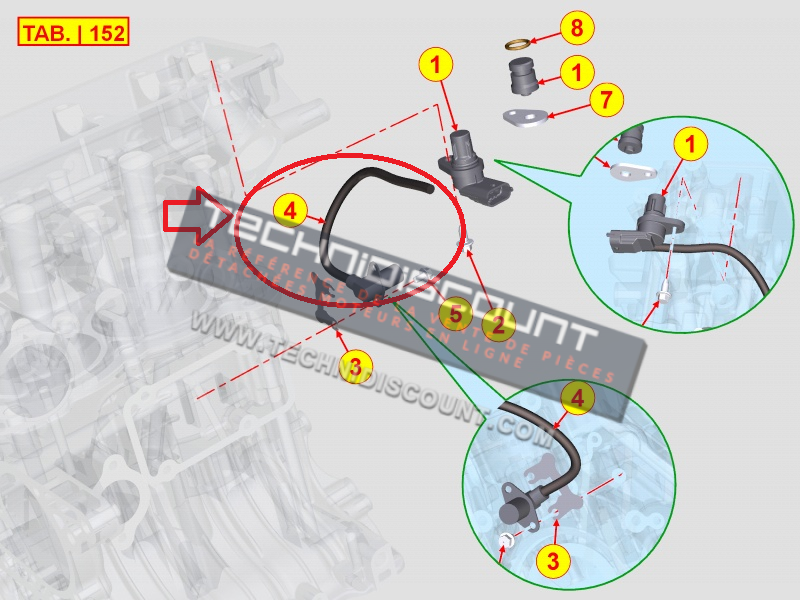 Capteur de tours LOMBARDINI ED0080891340-S moteur LDW442 LOMBARDINI 8089134