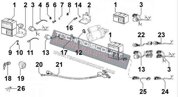 Cable Faisceau 2186308 LOMBARDINI ED0021863080-S KOHLER