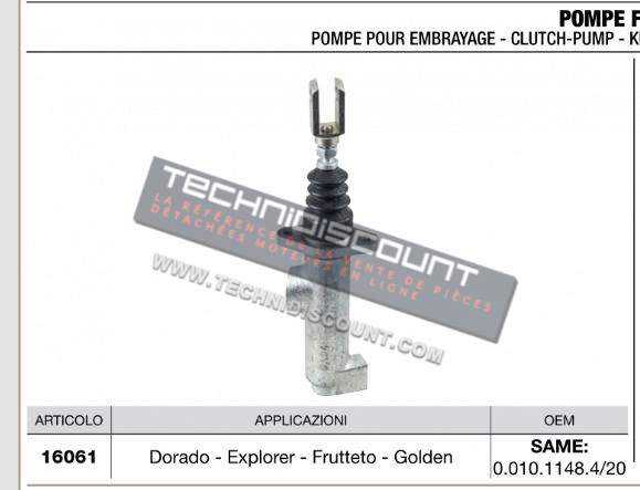 Pompe embrayage a huile - SAME 0.010.1148.4/20  00101148420 - CERMAG 16061