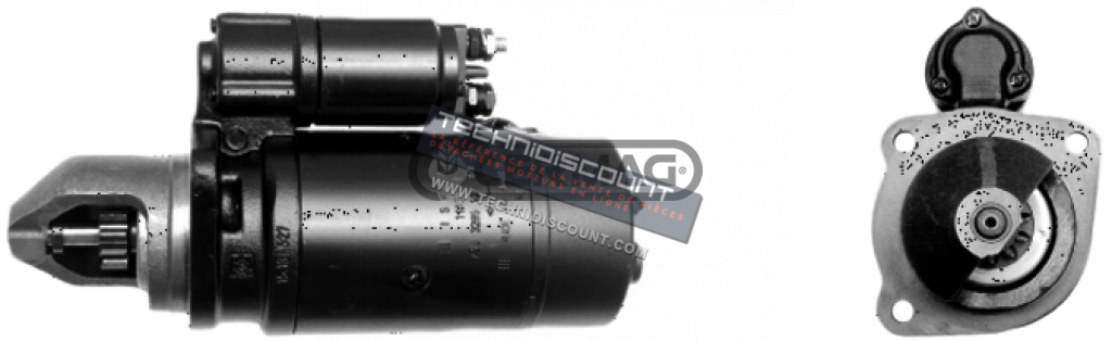 Démarreur MAHLE CERMAG 12815 / SAME 2 9619 110 0 / 2.9619.110.0 / 12V 3Kw - remplace 911233 / SAME Fubbalo 120 DA985 Dragro Phanter