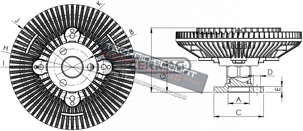 NOYAU CERMAG 13257 CASE NEW HOLLAND OEM 5187804 - CNH TN55 TN55D TN55SD TN65 TN65D TN65S TN70 TN70D TN75 TN75D TN75S