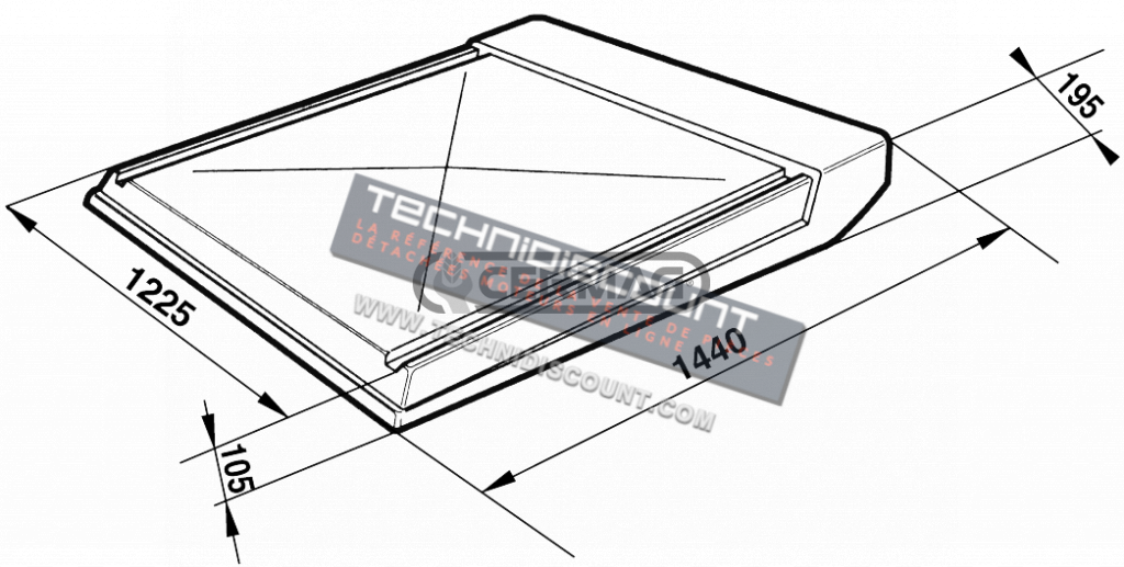 Auvent pare-pluie 1440x1225mm OEM 5137614 FIATAGRI