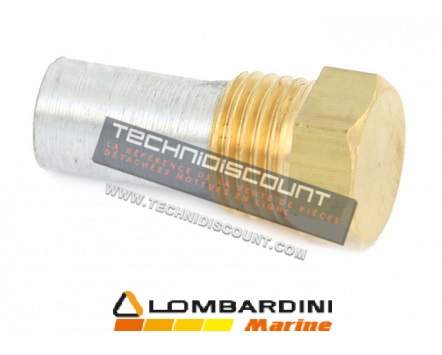 Anode zingué LOMBARDINI Marine LDW502M LDW602M LDW702 LDW903M LDW1003M LDW1204M LDW1404M LDW1503M LDW2004M LDW2004MT LDW2204M (LOMBARDINI 9080215)