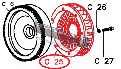 Ventilateur 4LD640 4LD705 4LD820 LOMBARDINI (9718216) [nouveau modèle, numéro de série supérieur à 3171397]