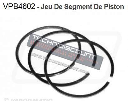 Jeu segments piston IVECO 8032.02 8035.06 8045.02 8045.06 8065.06 8065.06 / VPB4602 - 1908738 (Fiat) 1908738 (Ford Finis) A-1930169 (A & I)