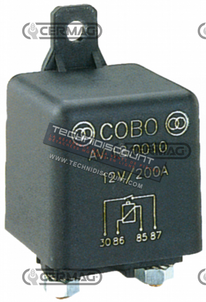 Relai 12V 200A COBO 18-0227-0000 ; 1802270000 ; 18.0227.0000 Remplace COBO AV.18.0010 - OEM P7P48101002