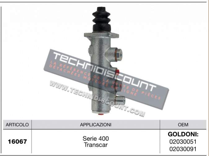 Pompe de frein GOLDONI 02030051 / 02030091 (série 400 Transcar) - CERMAG 16067
