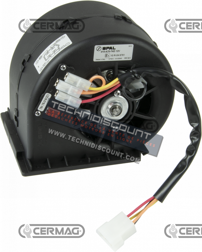 Ventilateur electrique de cabine GOLDONI 02050827 SPAL 010-A70-74D 12V