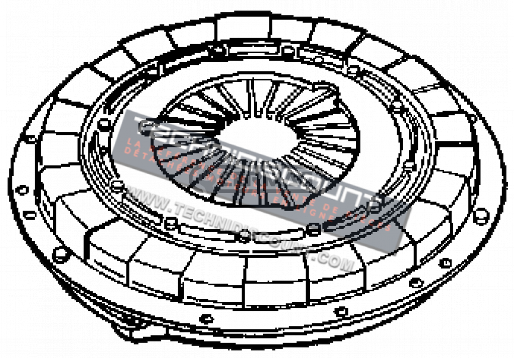 Mecanisme Embrayage Ø180mm CERMAG 15012 OEM BERTOLINI 81.8134.00 FERRARI 81.9134.00 - FERRARI 74 75 (1e serie)